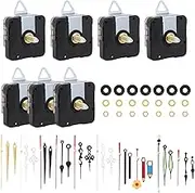 Housoutil 7 Sets High Torque Quartz Clock Movement Replacement Mechanism with Clock Hands - Ideal for DIY Wall Clocks and Home DéCor Projects