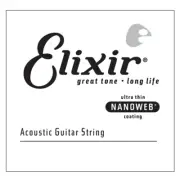 Elixir Acoustic #15147 Nanoweb 80/20 Bronze 0.047 Single Music Guitar String