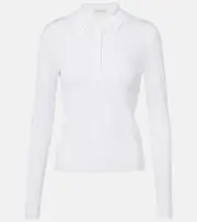[Dries Van Noten] Dries Van Noten Touria cotton polo sweater AU 10 white