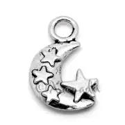 10PCs Moon And Stars Celestial Themed Wholesale Pendant Charms - C0003