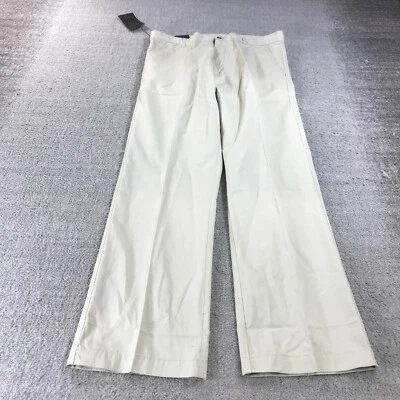 RODD & GUNN Pants Mens 88 Light 34x32 Flat Trouser Long Chino GLADSTONE
