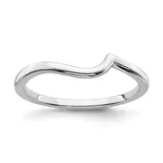 14k White Gold Contoured Band