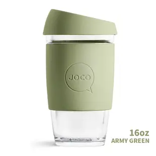 【澳洲JOCO】啾口玻璃隨行咖啡杯16oz/473ml-Army