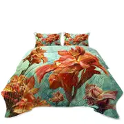 Fine Floral Art Orchid Bouquet Coverlet