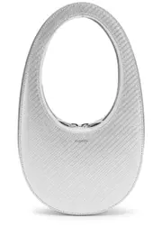 Coperni Swipe Mini Metallic Leather top Handle bag - Silver ONE SIZE