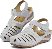 [Harence] Summer Women Sandals Casual Bohemia Gladiator Leather Wedge Shoes Ankle Strap Casual Outdoor Platform Shoes