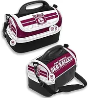 NRL Manly-Warringah Sea Eagles Retro Dome Lunch Cooler Bag, Royal Blue White, 25 x 16 x 20cm, Single Unit