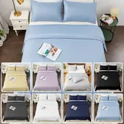 LINENOVA Classic Stripes Quilt Cover Set 1800TC High Quality Mifrofiber Bedding Sets 8 Colors 5 Size Choice