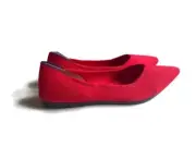 Rothy’s The Point Chili Red Ballet Shoes Women’s 7 Pointed Toe Washable Flats