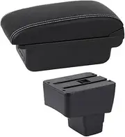 Car Armrest for 2 for CX-3 for CX3 2018 2019 2020 Armrest Box Synthetic Material Arm Rest Center Console Storage Car Accessory Car Arm Rest(C2 Red line No USB)