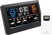 Weather Station with Outdoor Indoor Sensor, for 2 X AA Batteries(Without Battery) + Power Adapter Power Supply, for Home Office