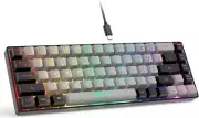 65% Gaming Keyboard, Wired Backlit Mini Keyboard, Ultra-Compact Anti-Ghosting No