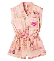 [Zimmermann Kids] Zimmermann Kids Cascadian floral cotton playsuit Y 4 pink