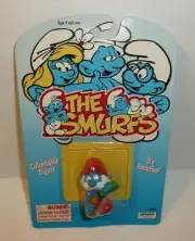 1995 The Smurfs Papa Smurf Figure On Card vtg IRWIN Potions Mini Peyo Schleich