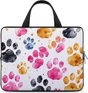 Laptop Case Sleeve Shockproof Computer Carrying Bag Colorful Dog Paws Notebook Case Cover Laptop Bag Water Resistant Computer Cases Tablet Briefcase for Travel Business 13 Inch, Colorful Dog Paws