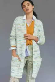 Anthropologie Space-Dyed Longline Cardigan Size XL