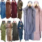 Abaya Burqa Caftan Muslim Women Overhead Khimar Hijab Prayer Sets Kaftan Ramadan