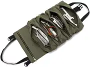 Super Roll Tool Roll,Multi-Purpose Tool Roll up Bag, Wrench Roll Pouch,Canvas To
