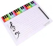 GRADENEVE Music Staff Erasable Board Portable Music Teaching Exercise Score Card Board Music Note