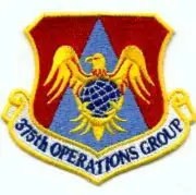 USAF AIR FORCE 375 OPS GROUP CREST SCOTT AFB IL C-21S EMBROIDERED JACKET PATCH