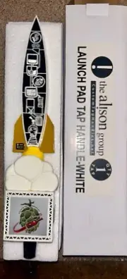Rare Launch Pad Brewing White Tap Handle New in Box