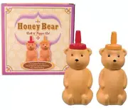 Honey Bears Salt and Pepper Shakers Set Porcelain