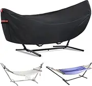 Waterproof 11-12 FT Hammock Cover, 210T Sun Rain UV Dust Snow Protection With Windproof Straps & Soft Cotton Lining for 55 Inch Spreader Bars