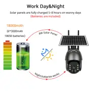 1080P Full HD Outdoor Security Camera Outdoor Solar Battery Powered Home Ca GS0