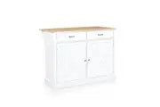 Drop Leaf Rolling Kitchen Island Bar Cart Buffet Sideboard Drawer Cabinet Table
