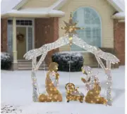 National Tree Company Company lit Artificial Christmas Décor Manger Pre-Lit New