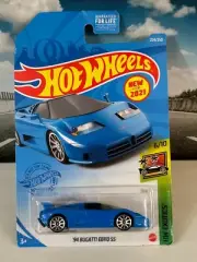 HOT WHEELS 2021 ‘94 BUGATTI EB110 SS HW EXOTICS 6/10 BLUE NEW