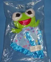 Disney Junior Kermit Frog Muppets Security Blankie Lovey Blanket-New Sealed Pkg