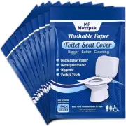 Toilet Seat Covers Disposable (100 Pcs) - XL Flushable Disposable Toilet Seat Co