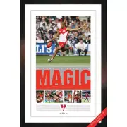SYDNEY SWANS MICHAEL O'LOUGHLIN HAND SIGNED FRAMED AFL RETIREMENT PRINT GOODES