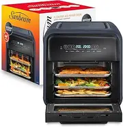 [Sunbeam] FlexiFry 10L Air Fryer Oven | Air Fry, Bake, Dehydrate | 3 Air Fryer Racks, Digital Controls, Efficient 2000W Energy Usage, Easy Clean Removable Door, Midnight Blue AFP5100BL