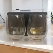 New Riedel Stemless Viognier Chardonnay Wine Glass Tumblers (2)