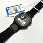 Casio World Time Watch Black Green Digital Sport Multifunction AE-1200WHB-1B New