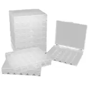10 Pack Plastic Bobbin Organizer, 36 Slot Transparent Storage Box, Sewing Mac...