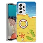 For Samsung Galaxy A23 5g A52 A53 TPU Case Cover+Glass(Beach Day)