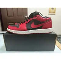 在飛比找蝦皮購物優惠-二手Air Jordan 1 low 紅黑us10.5