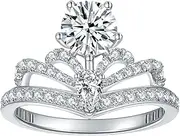 [LOEXZAH] Moissanite Wedding Ring for Women Diamond Engagement Rings 18K White Gold Plated 925 Sterling Silver Moissanite Ring Lab Diamond Rings Womens Diamond Rings Diamond Promise Rings
