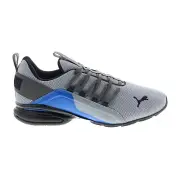 Puma Axelion Break 19497903 Mens Gray Canvas Lace Up Athletic Running Shoes