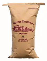 | 25 lb Bag | Medium White Popcorn Kernels | Old Fashioned, Non-GMO and Gluten F