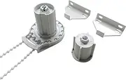 [Luanxu] 38mm(1-1/2”) Roller Shades Clutch DIY Fitting Parts Repair Kit Complete with Metal Brackets, Bead Chain and Child Safety Clip, Shade Weight Max Load 5 KG (11 LBS)