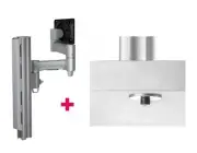 Atdec AWMS-4640 Single 460mm Monitor Arm + 400mm Post / 12kg 13AWMS-4640T-B-S
