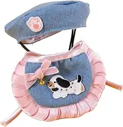 B Baosity Dog Cat Cowboy Costume Set Pet Clothes, Comfortable Birthday Dress up Cowboy Hat with Scarf Hat Scarf Set, for Small Dog Cat, Style A