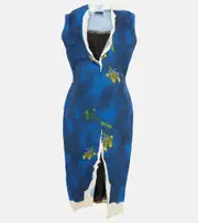 [Prada] Prada Printed technical midi dress AU 6 multicoloured