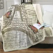 Butterflies and Eiffel Tower Paris Throw Blanket