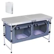 Nice C Camping Table, Folding Table Height Adjustable, Camp Table, Storage Ki...