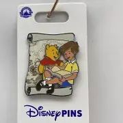 Disney Parks Pin Winnie the Pooh and Christopher Robin 100 Acre Woods Map